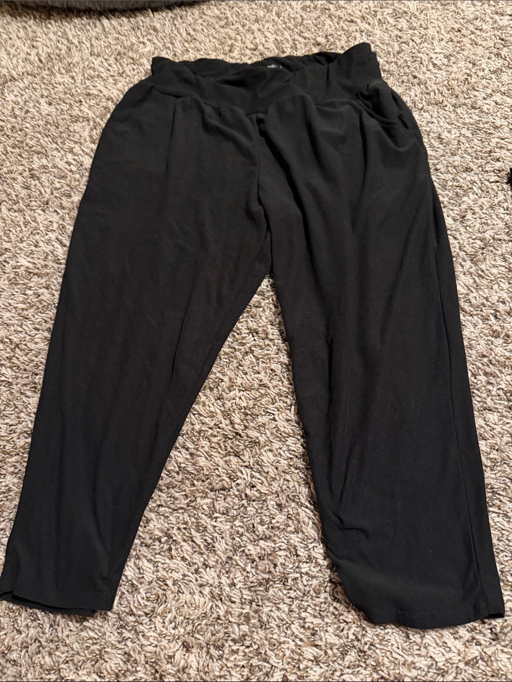 Jockey Black Draped Pull-On Lounge Pants
